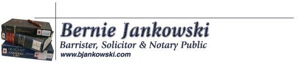 Top logo,  Bernie, Jankowski, barrister, solicitor, notary public, law, lawyers, Barrie, real estate law, civil law, legal, solicitors, lawyer
